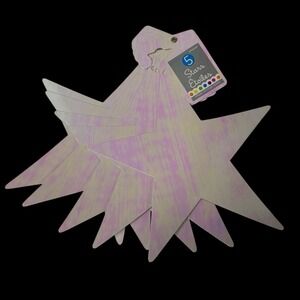 5 Amscan Star Hanging 9" Decoration Sparkling Iridescent Prom Party Supplies‎